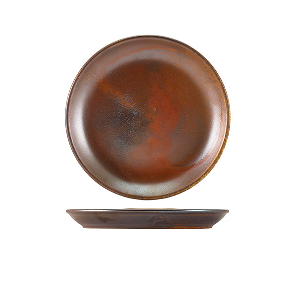 Terra Porcelain Rustic Copper Coupe Plate 19cm pack of 6