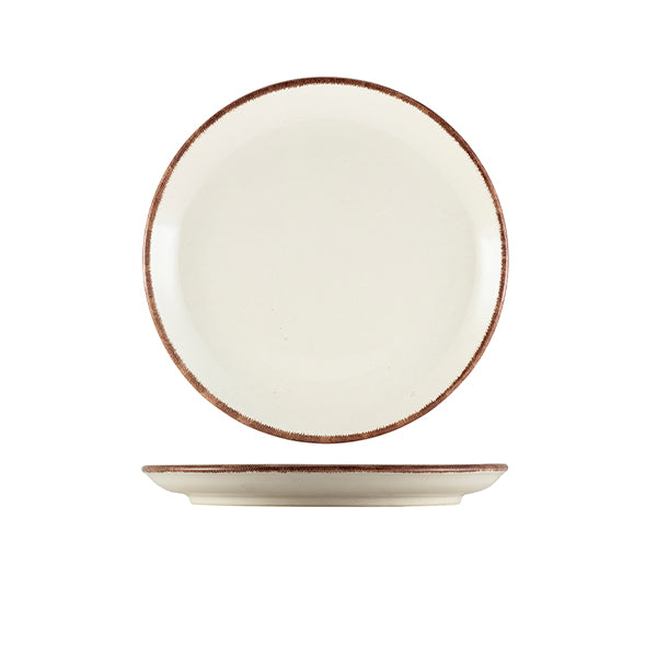 Terra Stoneware Sereno Brown Coupe Plate 19cm pack of 6