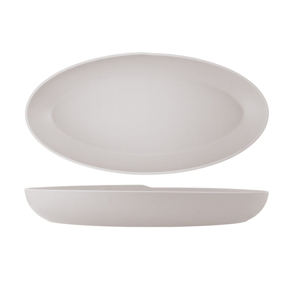 White Copenhagen Oval Melamine Deep Dish 55 x 27.5 x 7.5cm pack of 1