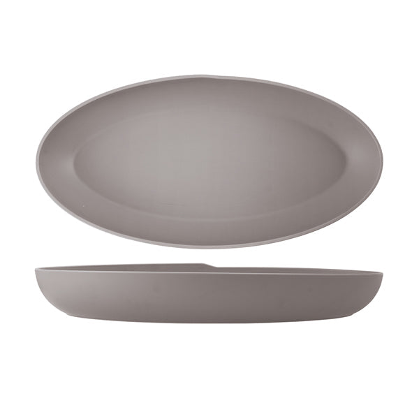 Sand Brown Copenhagen Oval Melamine Deep Dish 55 x 27.5 x 7.5cm pack of 1