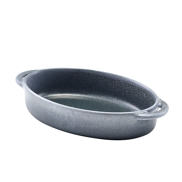 Forge Graphite Stoneware Oval Dish 17.5 x 11.5 x 4cm pack of 6