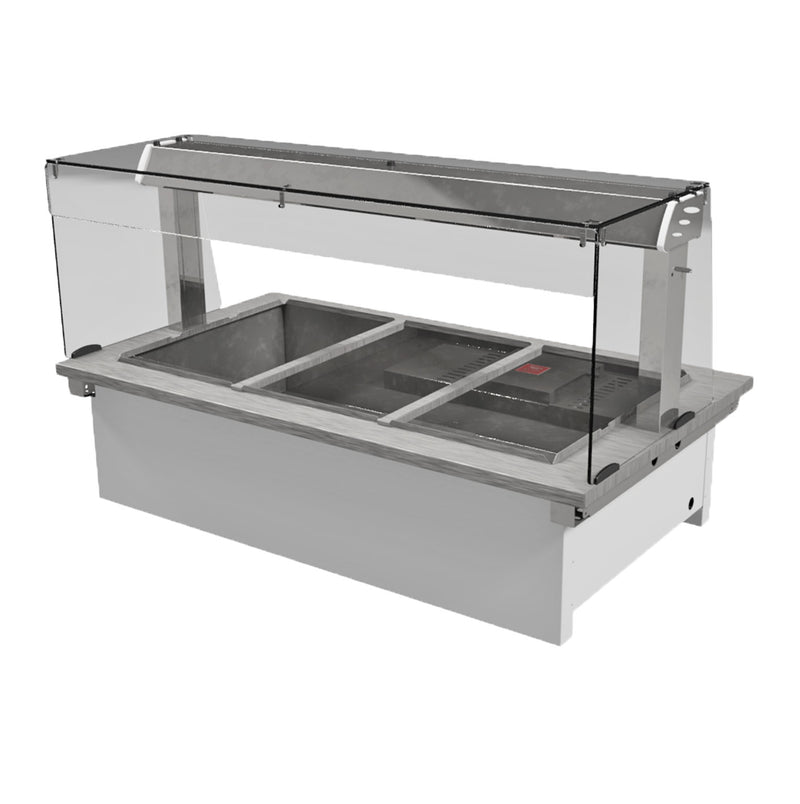 Moffat Drop in Bain Marie Dry Heat, Square Glass, Open Front