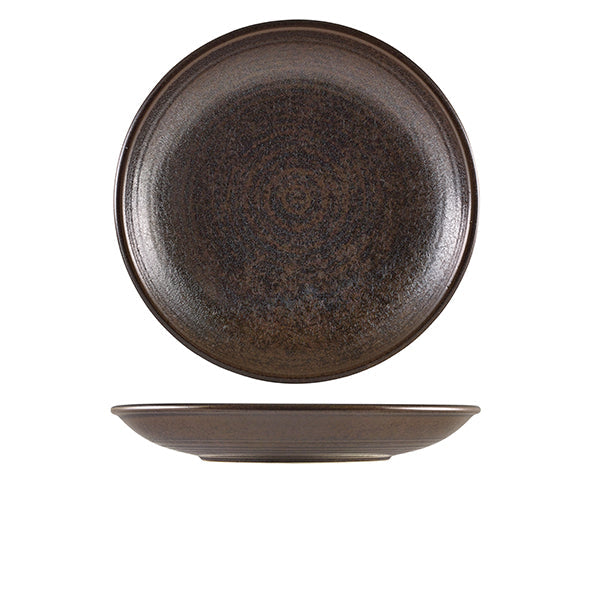 Terra Porcelain Black Deep Coupe Plate 28cm pack of 3