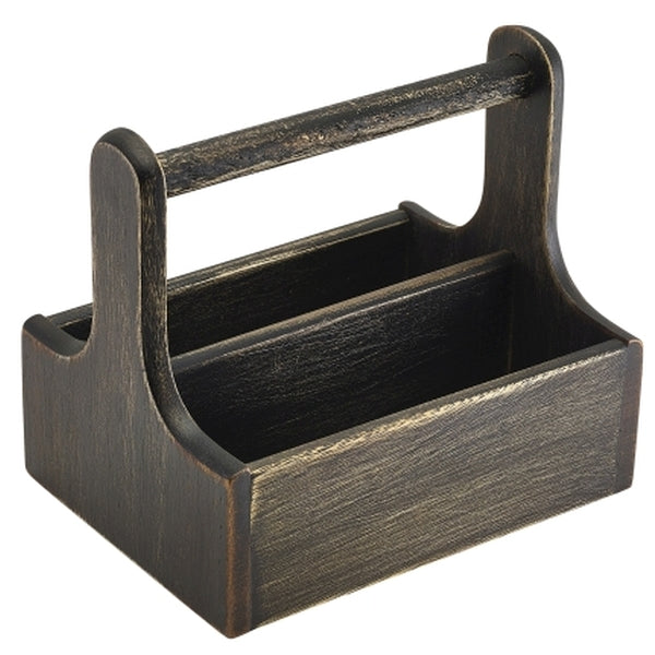 Medium Black Wooden Table Caddy pack of 1