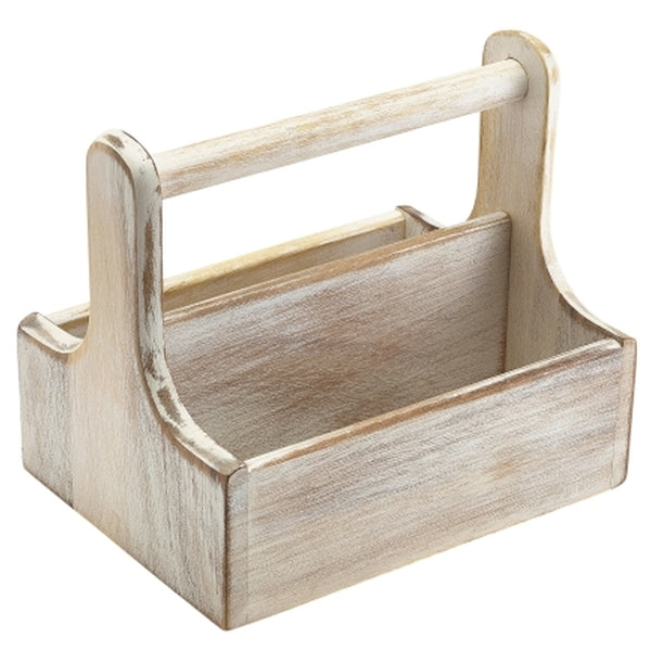 Medium White Wooden Table Caddy pack of 1