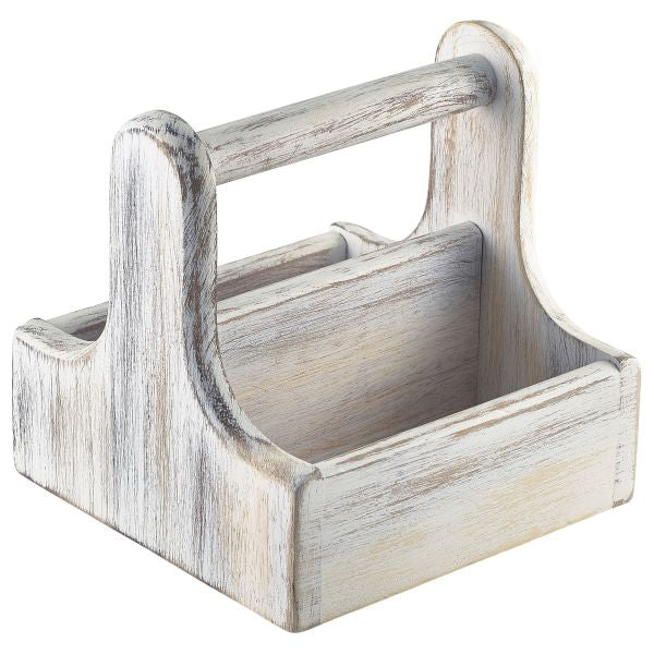 Small White Wooden Table Caddy pack of 1