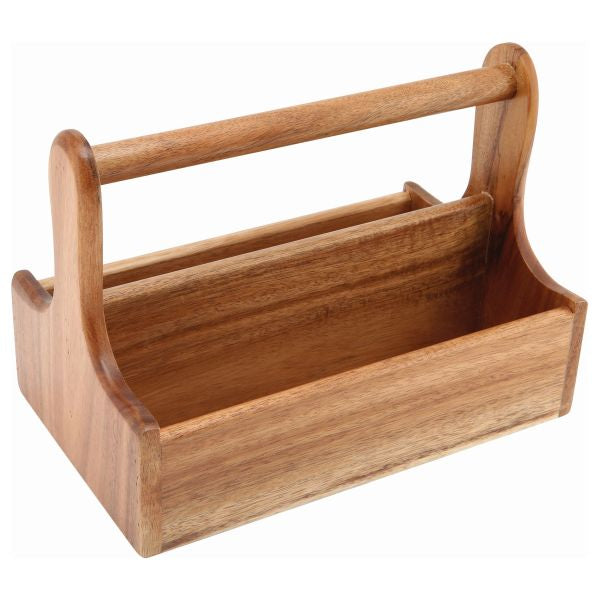 Genware Dark Wood Table Caddy pack of 1