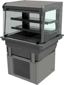 Moffat Drop In 2 Level Refrigerated Display Square Glass Closed Front