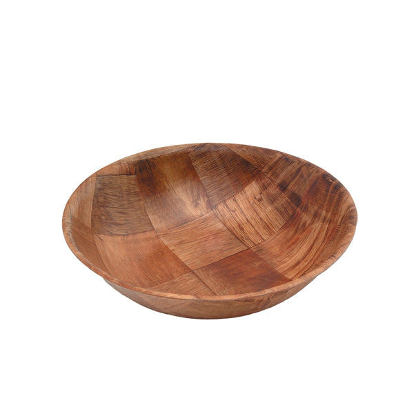 Woven Wood Bowls 8" Dia pack of 12