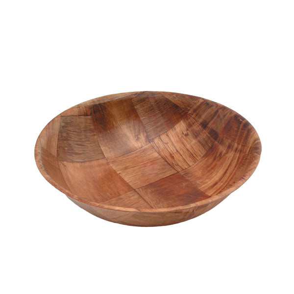 Woven Wood Bowls 10" Dia pack of 12