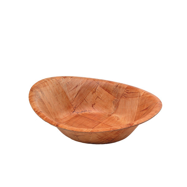 Oval Woven Wood Bowls 9"x7" Singles pack of 12