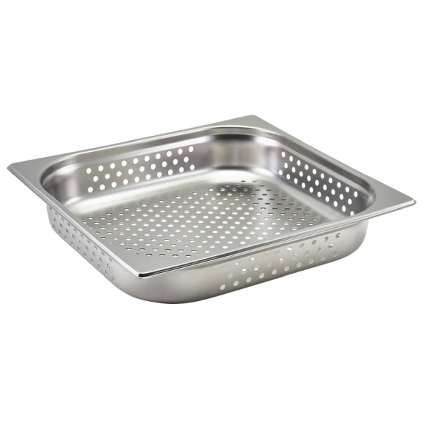 GenWare Perforated St/St Gastronorm Pan 2/3 - 65mm Deep pack of 1