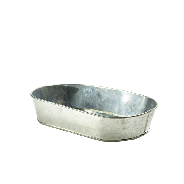 Galvanised Steel Serving Platter 24X15cm pack of 6