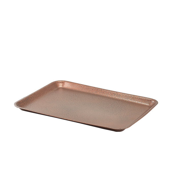 Galvanised Steel Tray 31.5x21.5x2cm Hammered Copper pack of 1