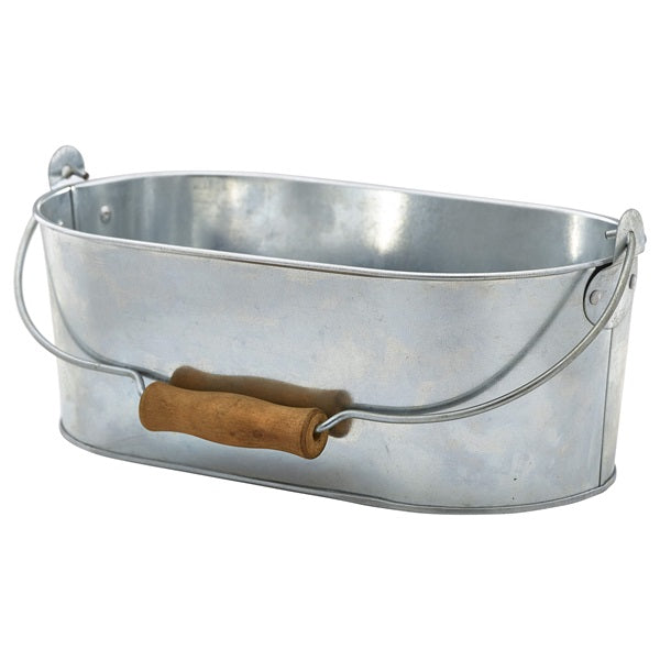 Galvanised Steel Oval Table Caddy 28x15.5x10cm pack of 1