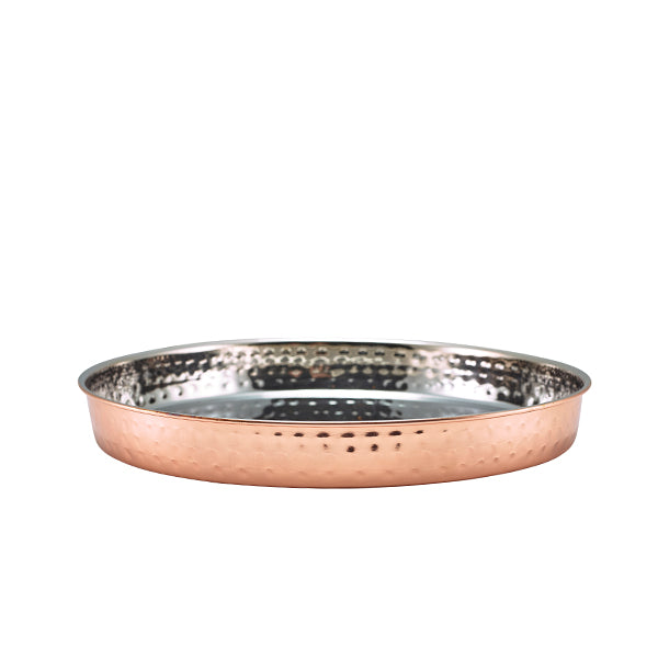 GenWare Hammered Copper Plated Presentation Plate 25cm pack of 1