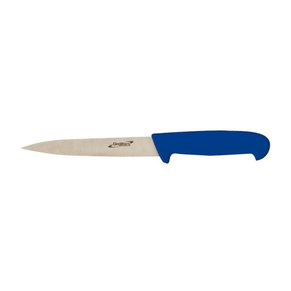 Genware 6" Flexible Filleting Knife Blue pack of 1