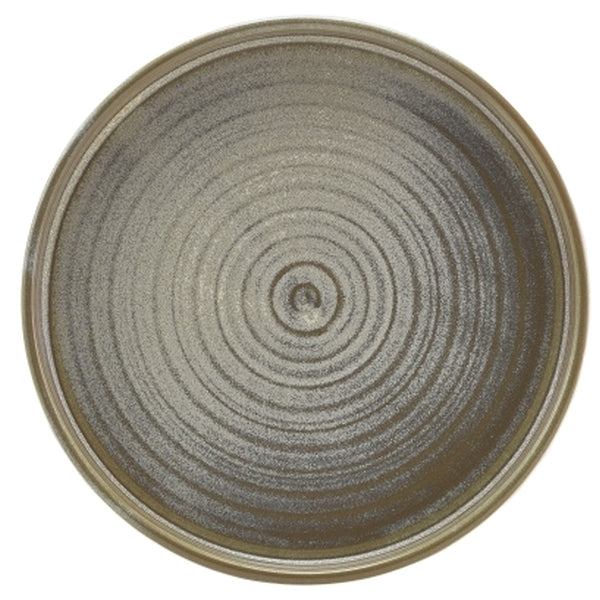 Terra Porcelain Matt Grey Low Presentation Plate 18cm pack of 6