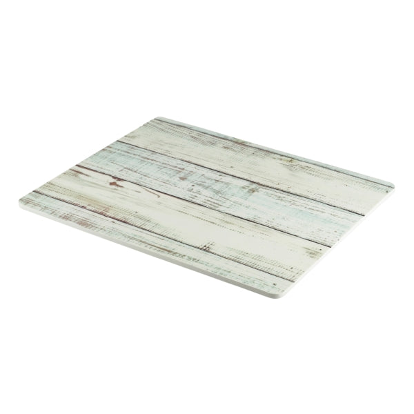 White Wash Wood Effect Melamine Platter GN 1/2 pack of 1