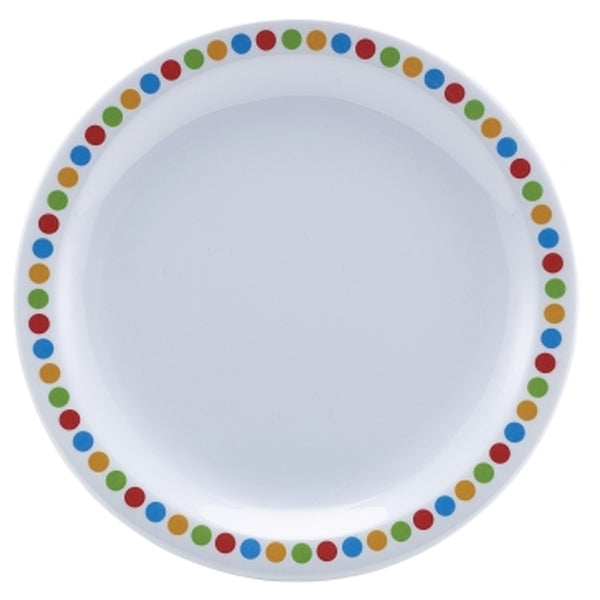 Genware Melamine 6.25" Plate- Coloured Circle pack of 12