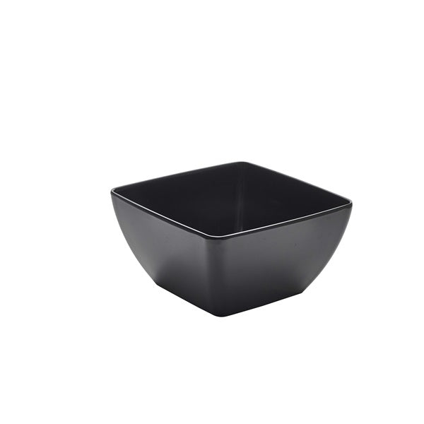 Black Melamine Curved Square Bowl 19cm pack of 1