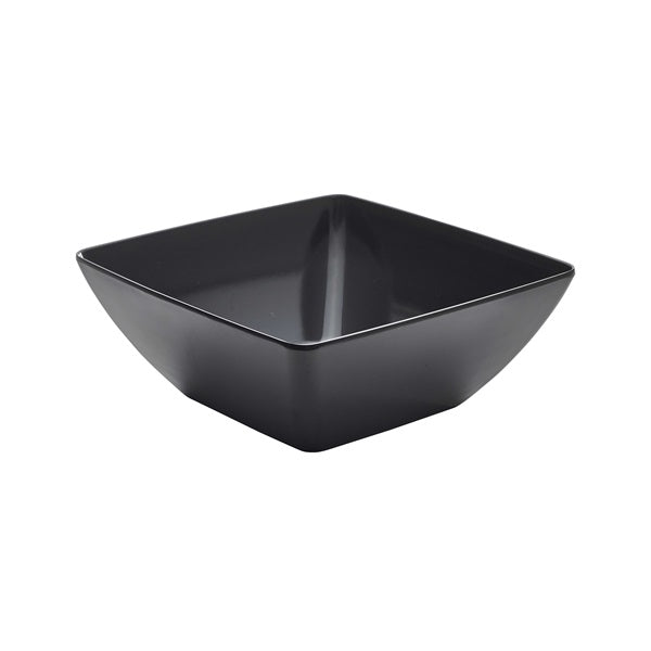 Black Melamine Curved Square Bowl 26.2cm pack of 1