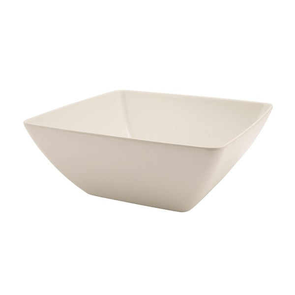 White Melamine Curved Square Bowl 26.2cm pack of 1