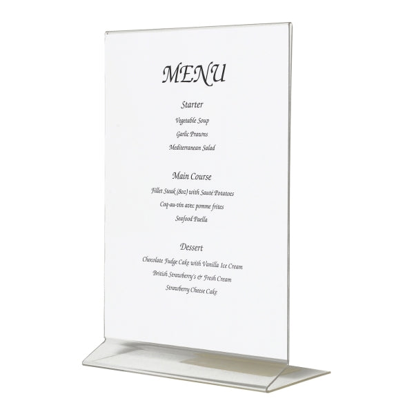 Acrylic Menu Holder A5 Size pack of 1