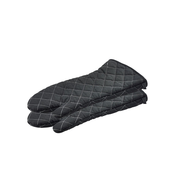 Flame Retardant 17" Black Oven Mitt (Pair) pack of 1