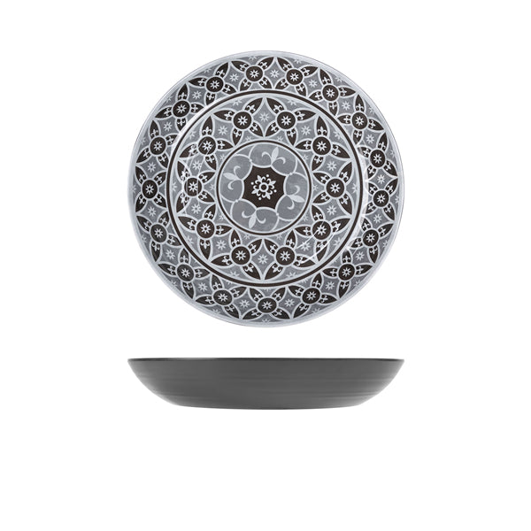 Grey Marrakesh Melamine Bowl 28 x 4.5cm pack of 1