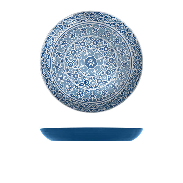 Blue Marrakesh Melamine Bowl 38 x 4.5cm pack of 1