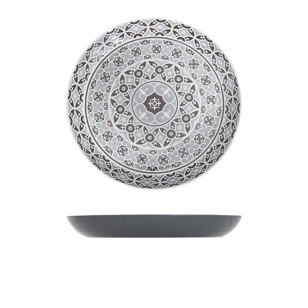 Grey Marrakesh Melamine Bowl 38 x 4.5cm pack of 1