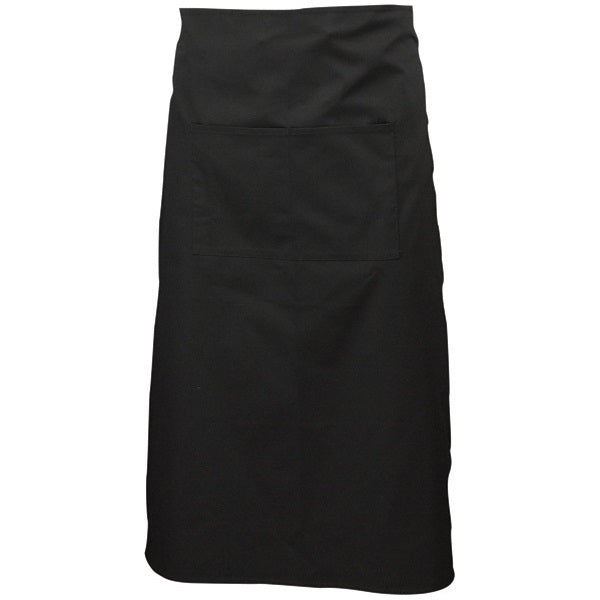 Black Waist Apron W/ Split Pocket 70cm Long pack of 1