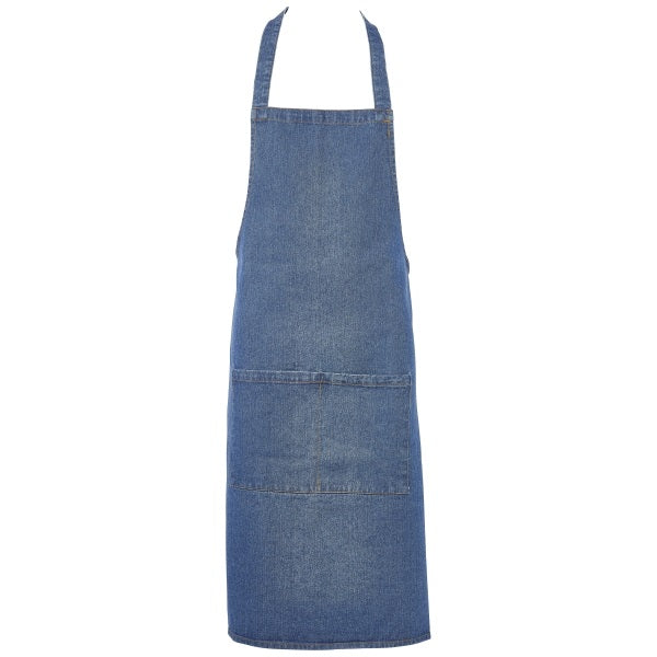 Washed Denim Bib Apron 70 x 90cm pack of 1