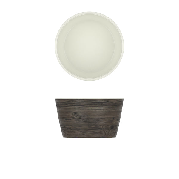 Oak/ White New Haven Melamine Bowl 26.5 x 15cm pack of 1