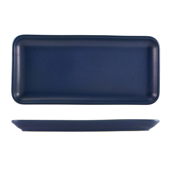 Terra Stoneware Antigo Denim Narrow Rectangular Platter 35 x 16.5cm pack of 3