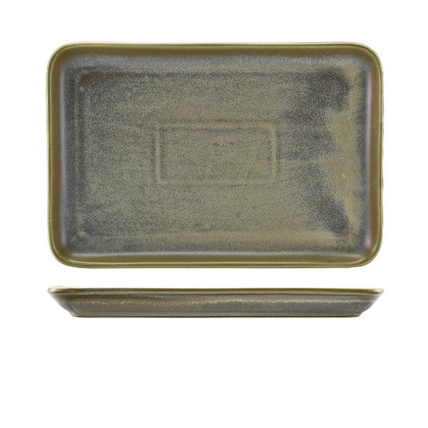 Terra Porcelain Matt Grey Rectangular Platter 30 x 20cm pack of 3