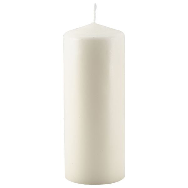 Pillar Candle 20cm H X 8cm Dia Ivory pack of 6