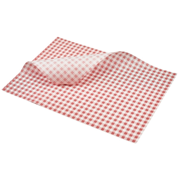 Greaseproof Paper Red Gingham Print 35 x 25cm pack of 1