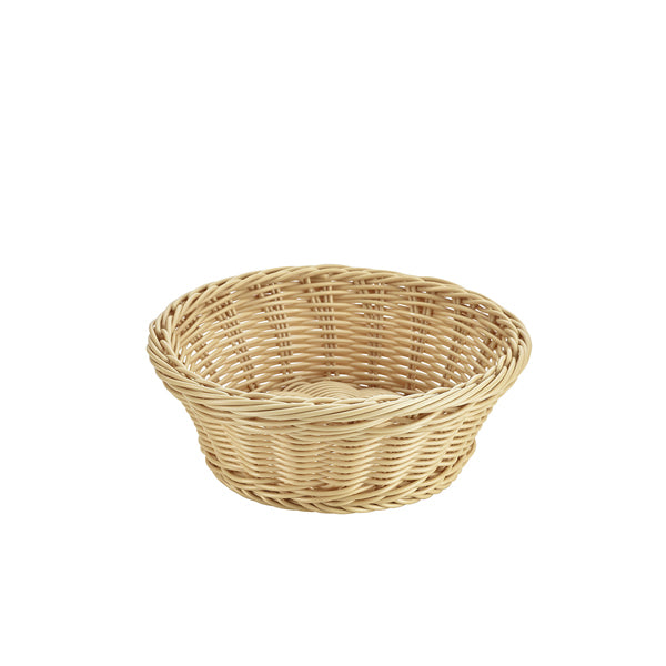 Round Polywicker Basket 21Dia x 8cm pack of 6