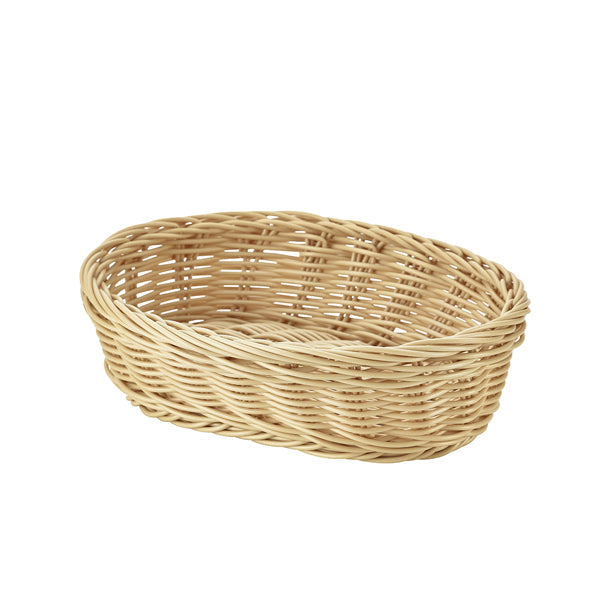 Oval Polywicker Basket 22.5 x 15.5 x 6.5cm pack of 6