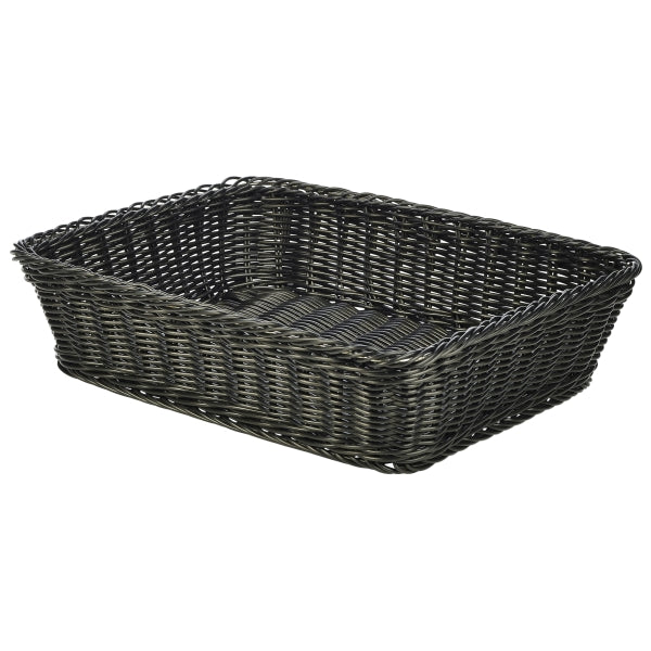 Polywicker Display Basket Black 36.5 x 29 x 9cm pack of 1