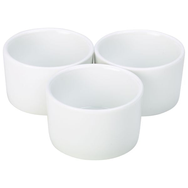 Genware Porcelain Contemporary Smooth Ramekin 6.5cm/ 2.5" pack of 6