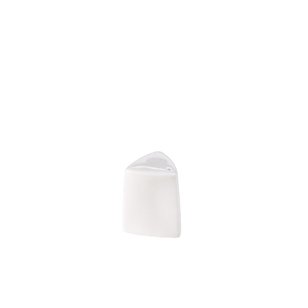 Genware Porcelain Triangular Salt Shaker 6cm/ 2.5" pack of 6