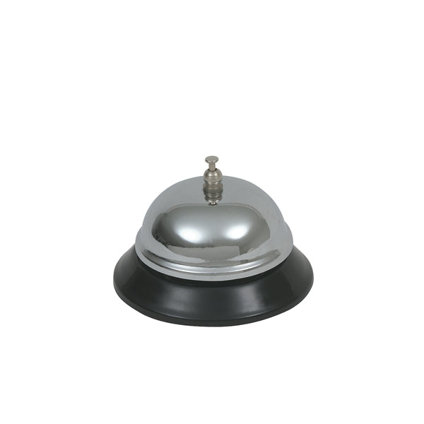 Genware Chrome Plated Service Bell 3 1/2" Dia pack of 1