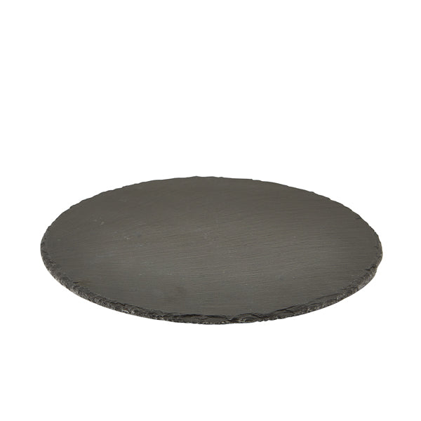 Genware Natural Edge Slate Platter 30cm Round pack of 6