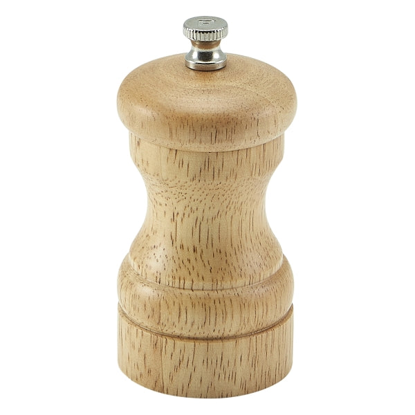 Genware Light Wood Salt Or Pepper Grinder 10cm pack of 1