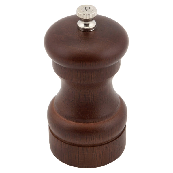 Genware Dark Wood Salt Or Pepper Grinder 10cm pack of 1