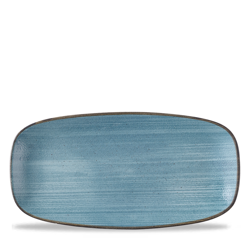 Stonecast Raw Teal  Chefs Oblong Plate 11 3/4X6" Box 12