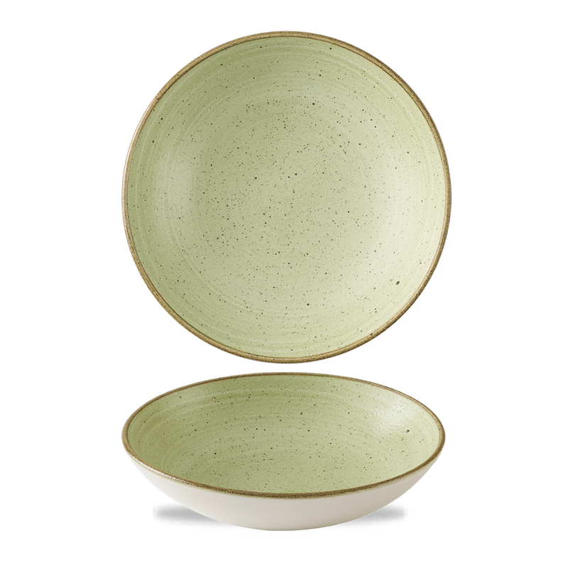 Stonecast Raw Green  Coupe Bowl 7.25" Box 12